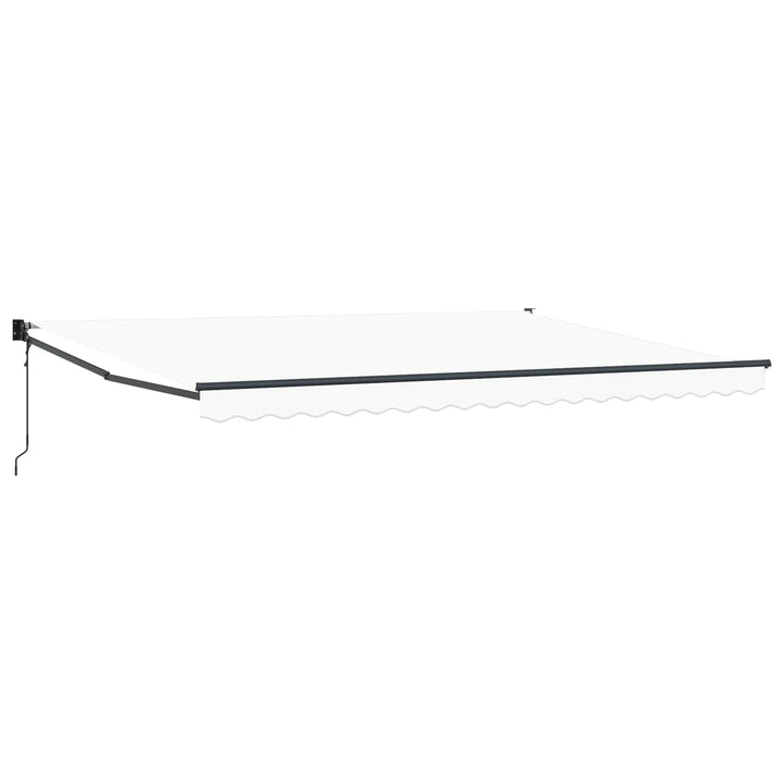 Udtrækkelig markise Hvid 450 x 300 x 165 cm Polyester og metal