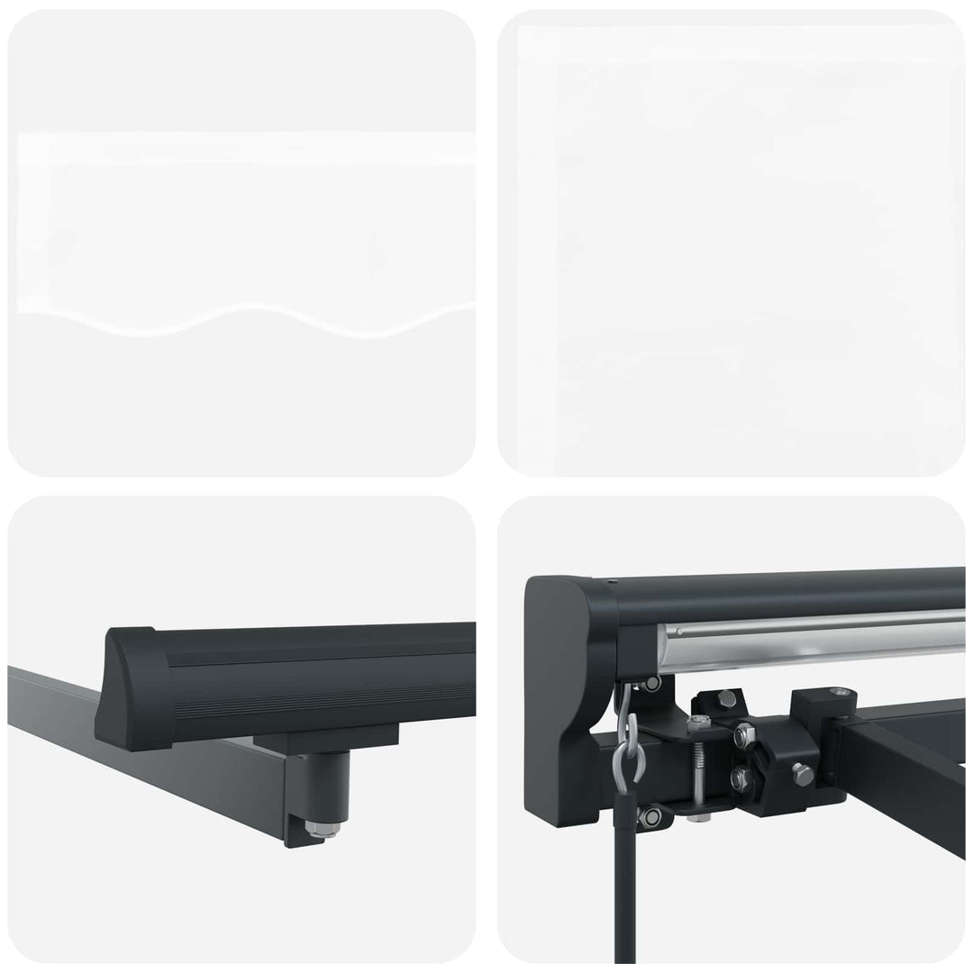 Markiseramme Hvid 450 × 300 cm Polyester med PU belægning