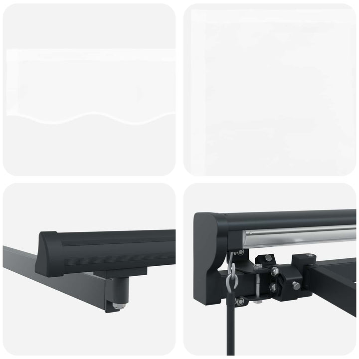 Markiseramme Hvid 450 × 300 cm Polyester med PU belægning