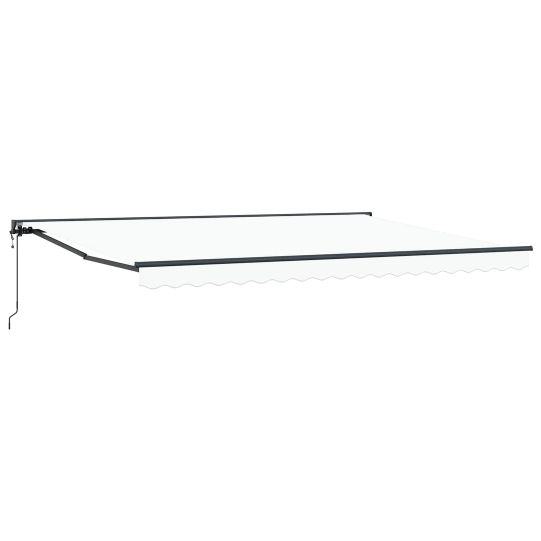 Markiseramme Hvid 450 × 300 cm Polyester med PU belægning