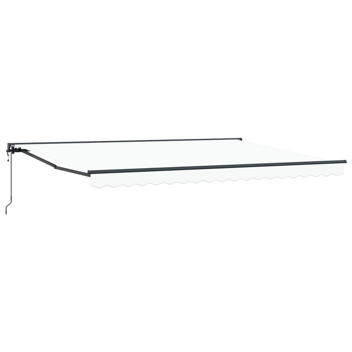 Markiseramme Hvid 450 × 300 cm Polyester med PU belægning