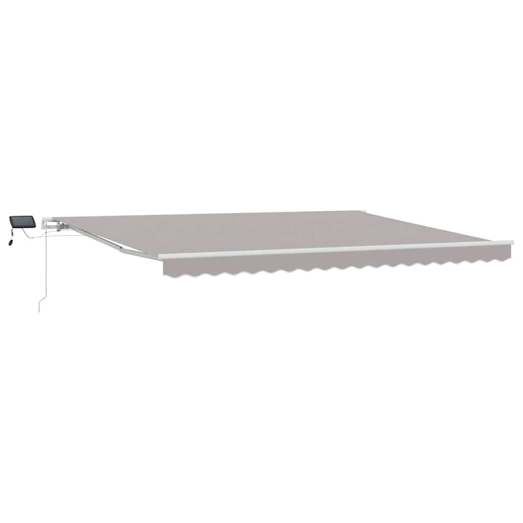Udtrækkelig markise Lysegrå 450 × 300 cm Stof og aluminium