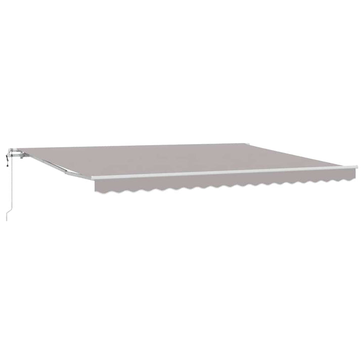 Udtrækkelig markise Lysegrå 450 × 300 cm Stof og aluminium