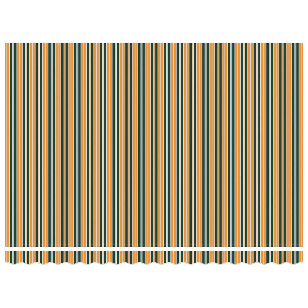Utrækkelig Markise Grøn og gul 450 × 300 cm Polyester og Stål