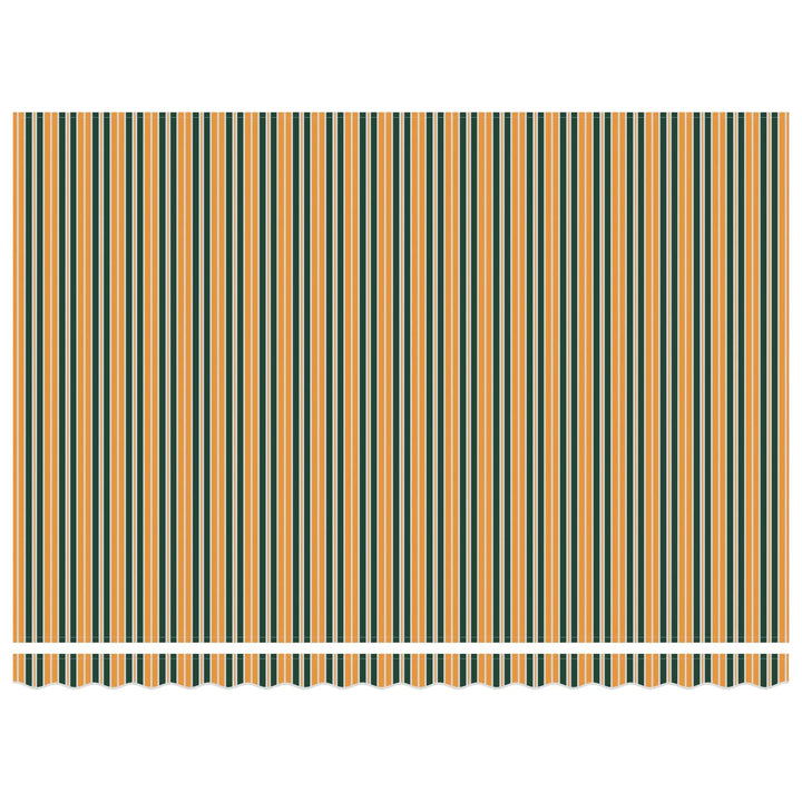 Utrækkelig Markise Grøn og gul 450 ×300 cm Stof