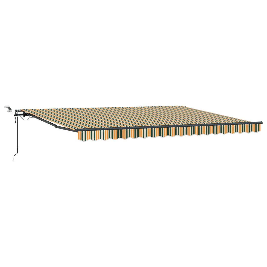 Markiseduge Grøn og gul 450 × 300 cm Polyester