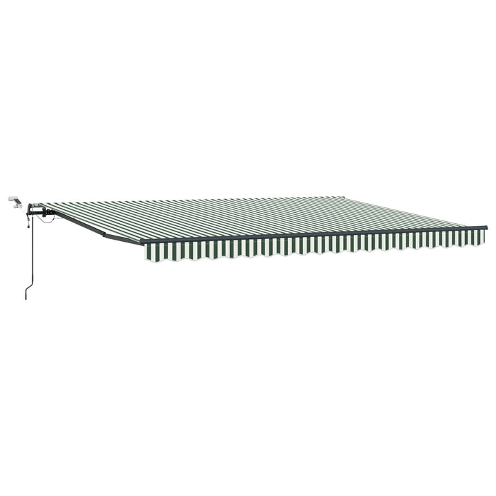 Udtrækkelig markise Grøn og Hvid 450 × 300 cm Polyester