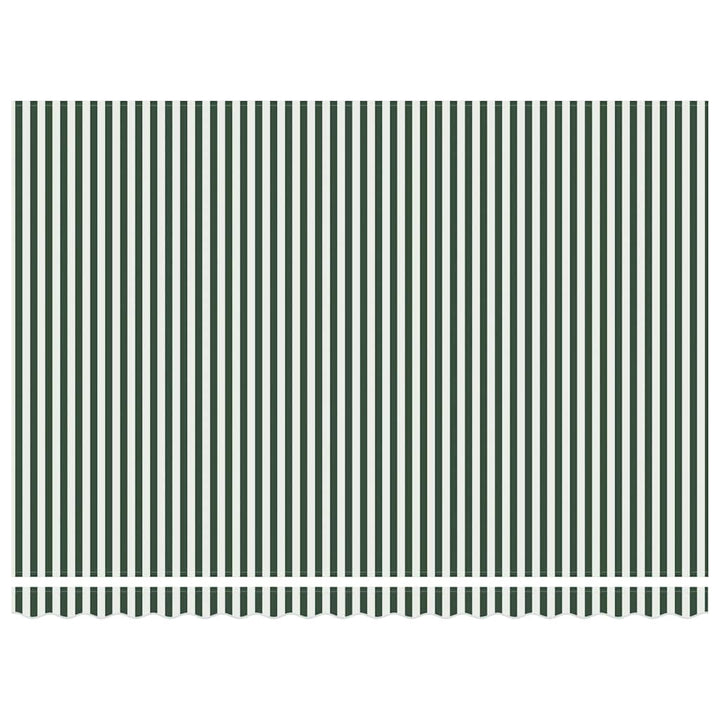 Udtrækkelig markise Grøn og Hvid 450 x 300 x 165 cm