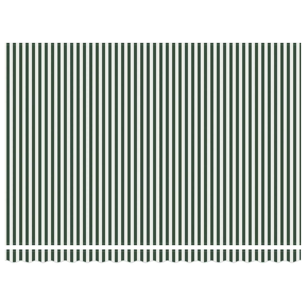 Udtrækkelig markise Grøn og Hvid 450 x 300 x 165 cm