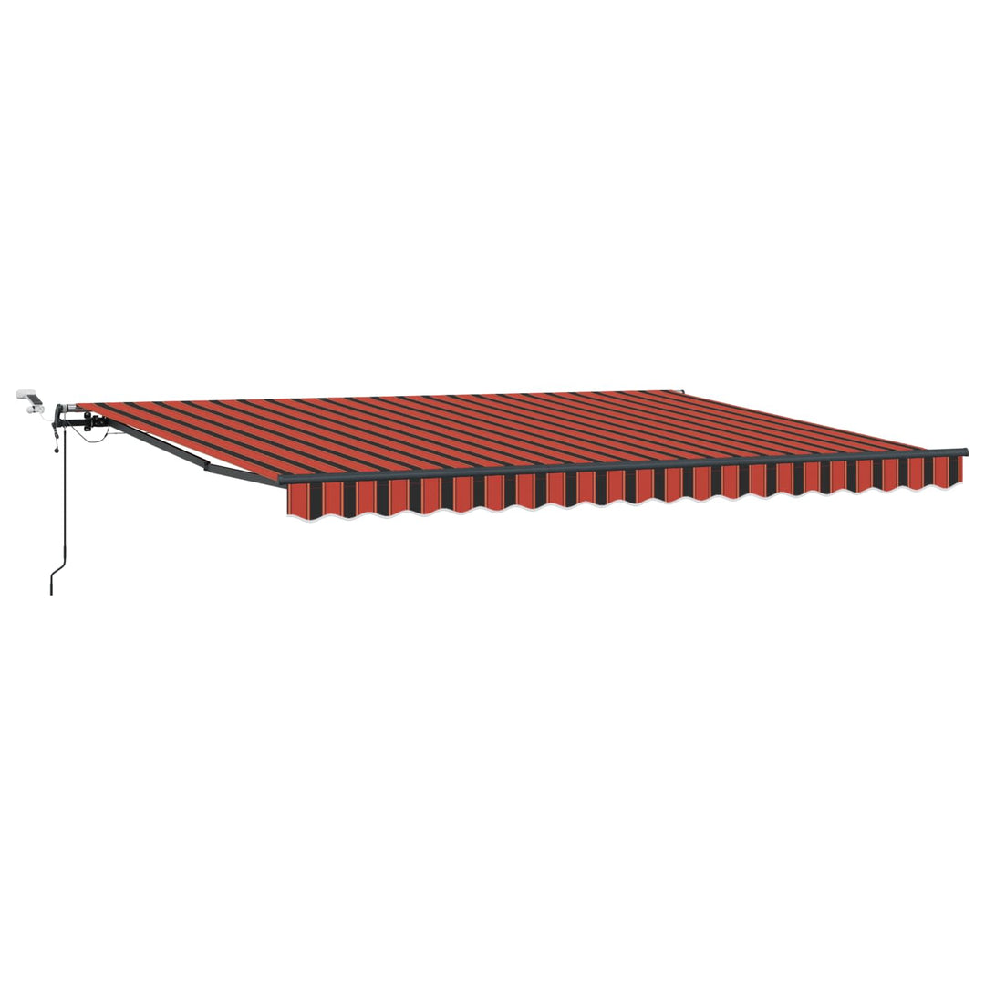Udtrækkelig markise orange og brun 450 × 350 cm Polyester