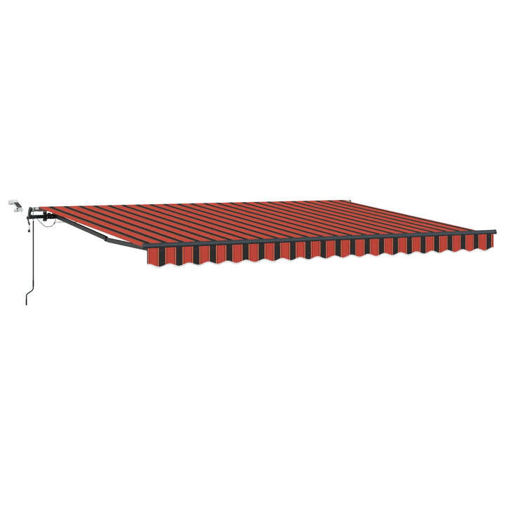 Udtrækkelig markise orange og brun 450 × 350 cm Polyester