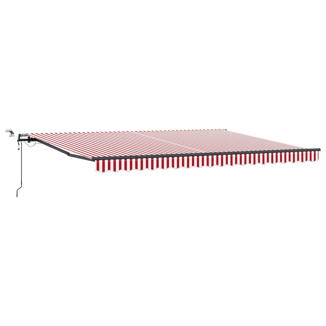 Markiseduge Rød og Hvid 450 × 350 cm Polyester