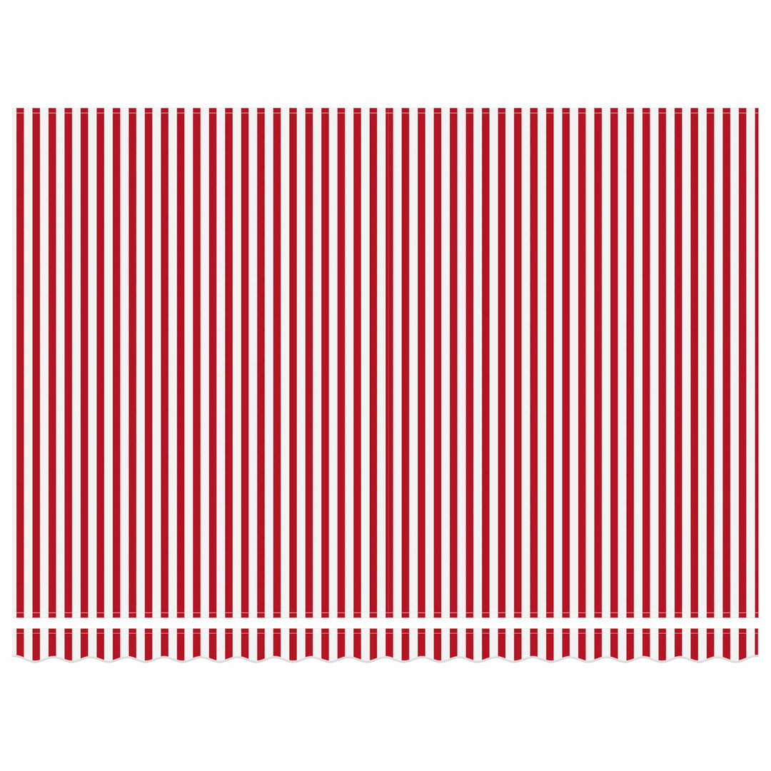 Markiseduge Rød og Hvid 450 × 350 cm Polyester