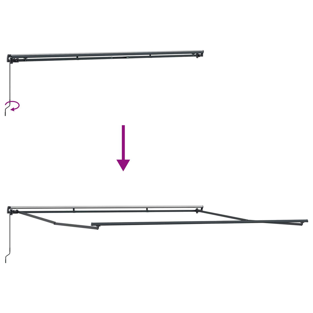 Udtrækkelig markise Flerfarvet 450 × 350 cm