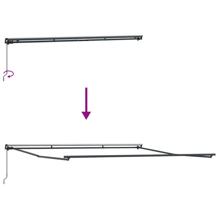 Udtrækkelig markise Flerfarvet 450 × 350 cm