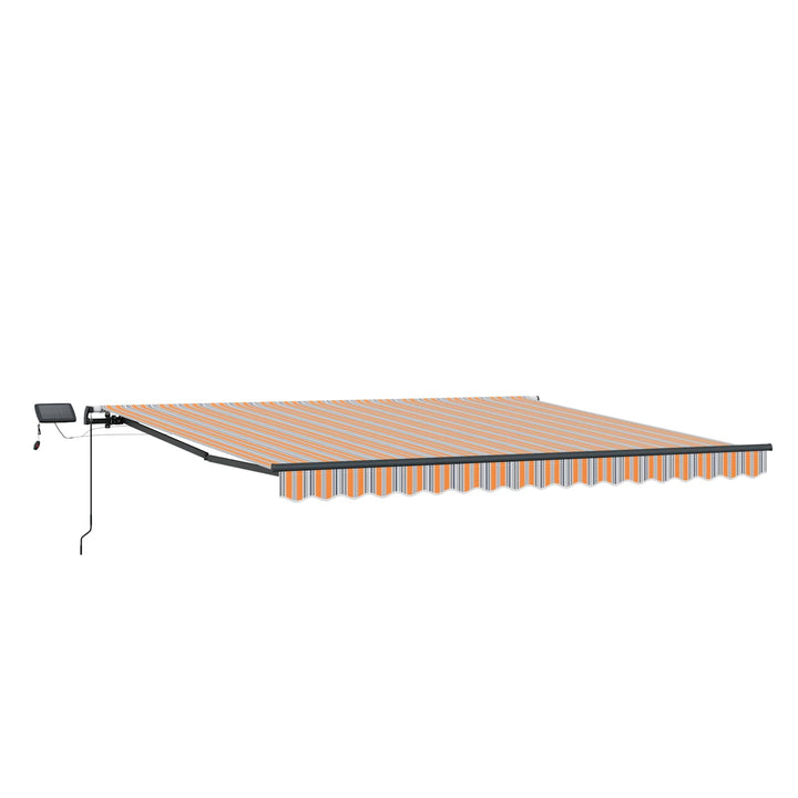 Udtrækkelig markise Flerfarvet 450 × 350 cm Stof og aluminium