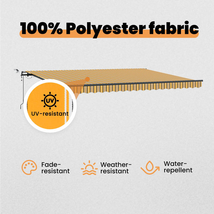 Udtrækkelig markise Flerfarvet 450 × 350 cm Polyester