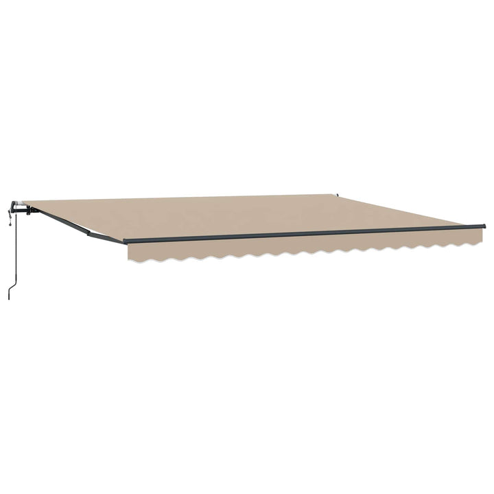 Udtrækkelig markise Beige 450 × 350 cm Stof og aluminium