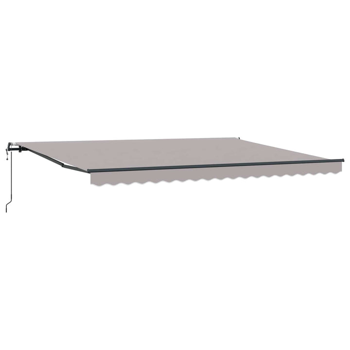 Udtrækkelig markise Lysegrå 450 × 350 cm Stof og aluminium