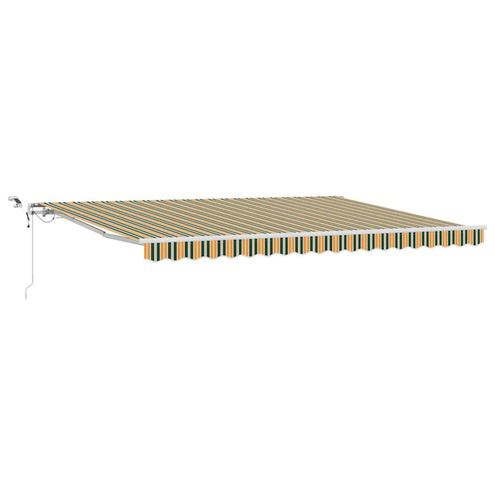 Udtrækkelig markise Grøn og Gul 450 × 350 cm Polyester