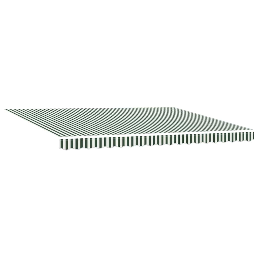 Udtrækkelig markise Grøn og Hvid 450 × 350 cm Stof og aluminium