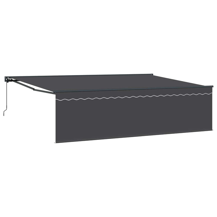 Utrækkelig Markise Antracit 500 × 300 cm Polyester og Aluminium