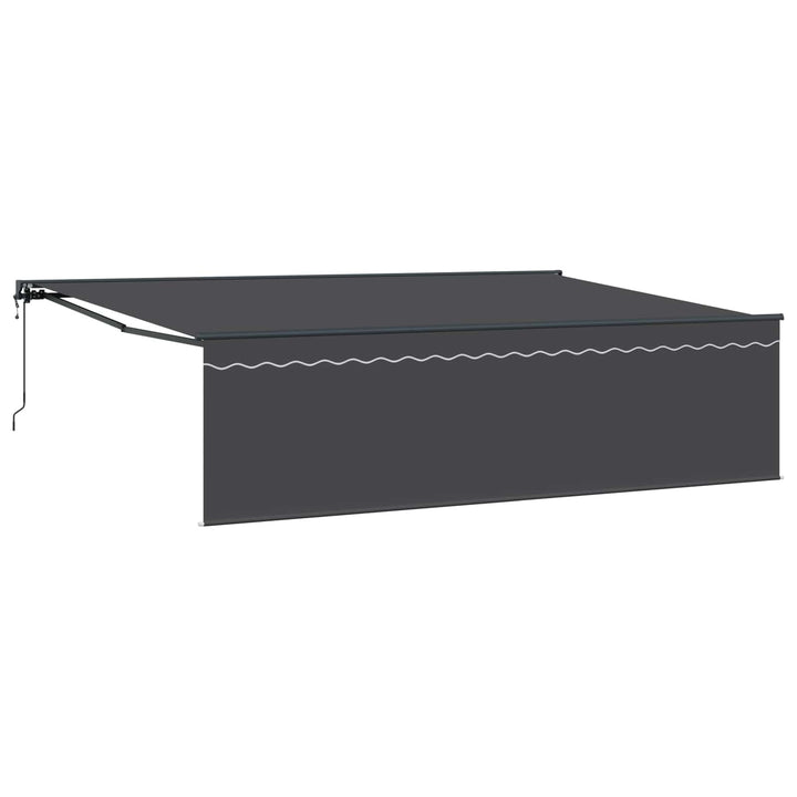 Utrækkelig Markise Antracit 500 × 300 cm Polyester og Aluminium