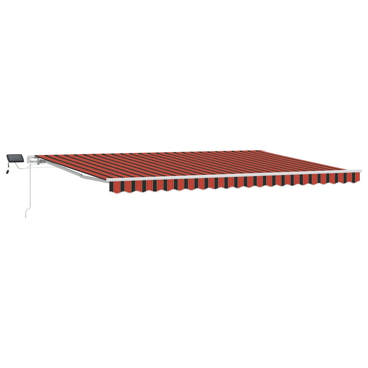 Udtrækkelig markise orange og brun 500 × 300 cm