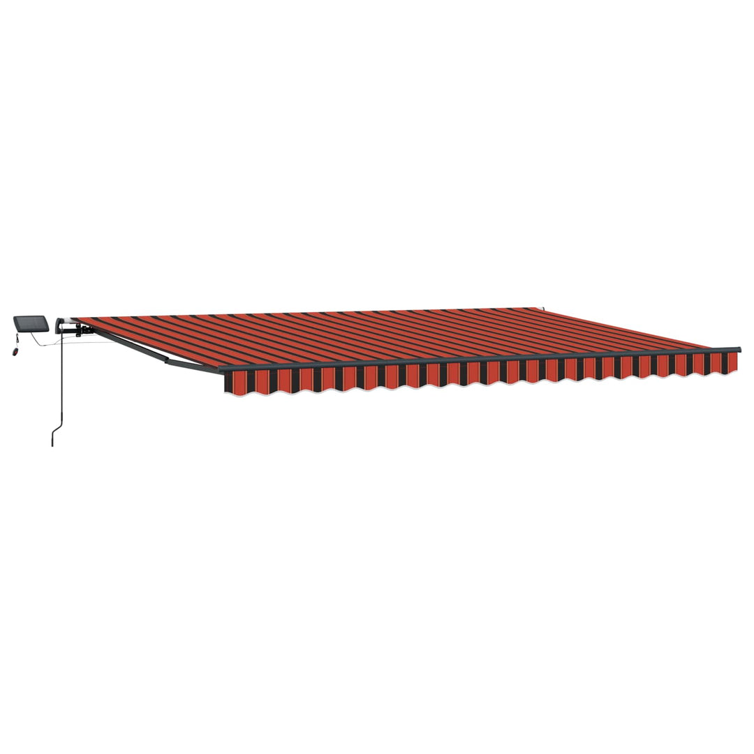 Udtrækkelig markise orange og brun 500 × 300 cm