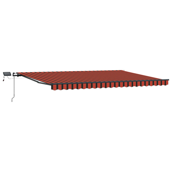 Udtrækkelig markise orange og brun 500 × 300 cm