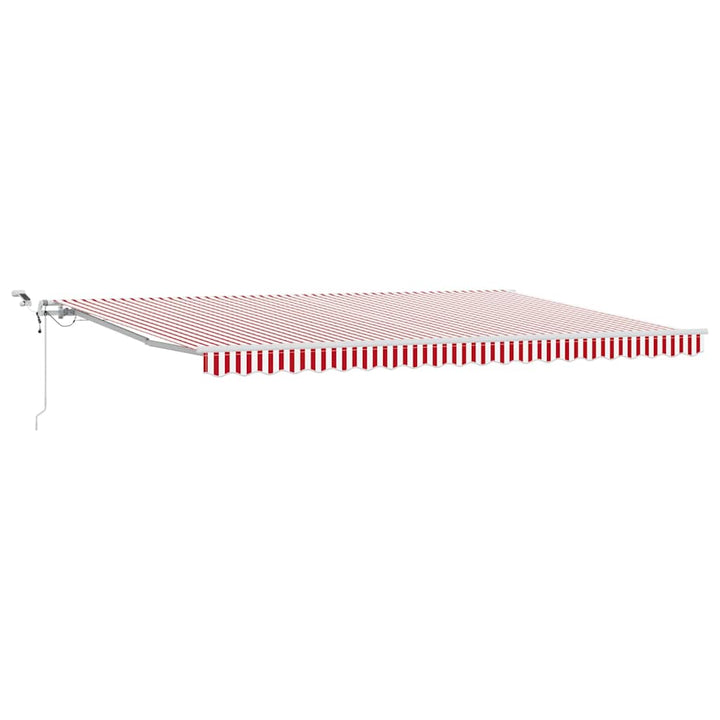 Udtrækkelig markise Rød og Hvid 500 × 300 cm Polyester