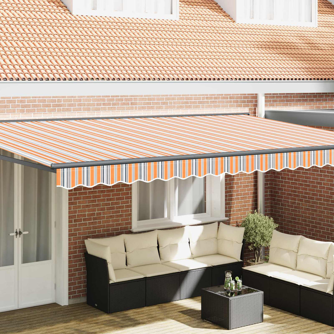Markiseramme Blå og Orange 500 × 300 cm