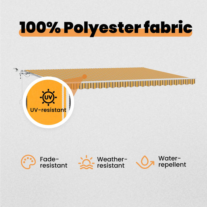 Udtrækkelig markise Flerfarvet 500 × 300 cm Polyester