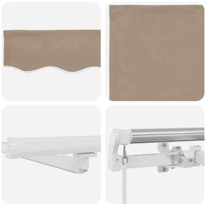 Udtrækkelig markise Beige 500 × 300 cm Stof og aluminium