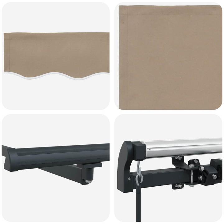 Udtrækkelig markise Beige 500 × 300 cm Polyester og Aluminium