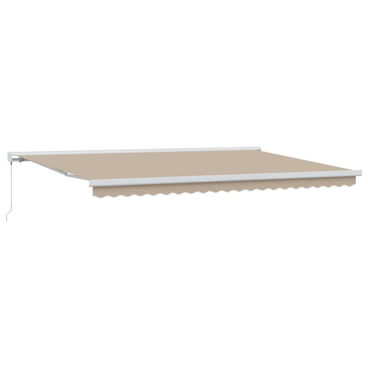 Udtrækkelig markise Beige 500 × 300 cm Canvas og Aluminium