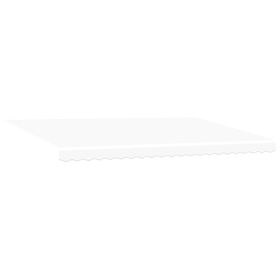Udtrækkelig markise Hvid 500 × 300 cm Polyester og Aluminium