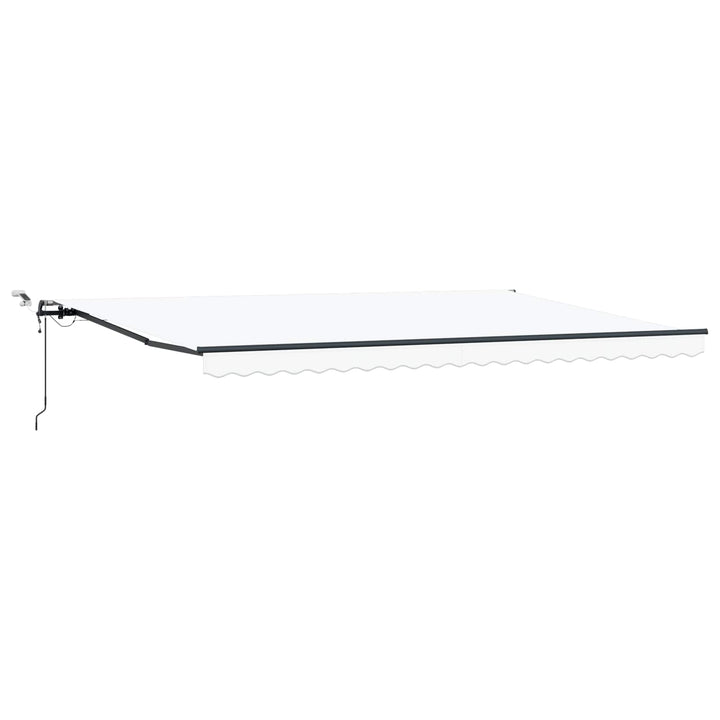 Udtrækkelig markise Hvid 500 × 300 cm Polyester