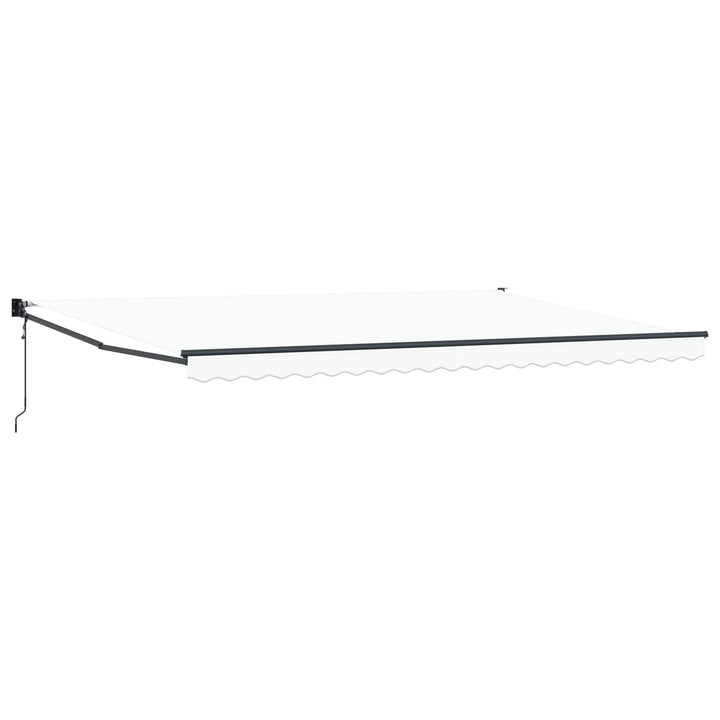 Udtrækkelig markise Hvid 500 x 300 x 165 cm Polyester og metal