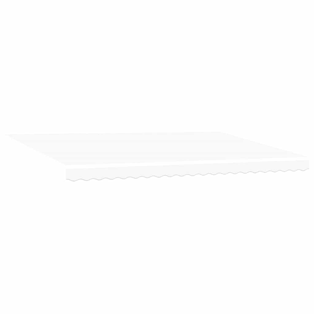 Udtrækkelig markise Hvid 500 × 300 cm Canvas og Aluminium