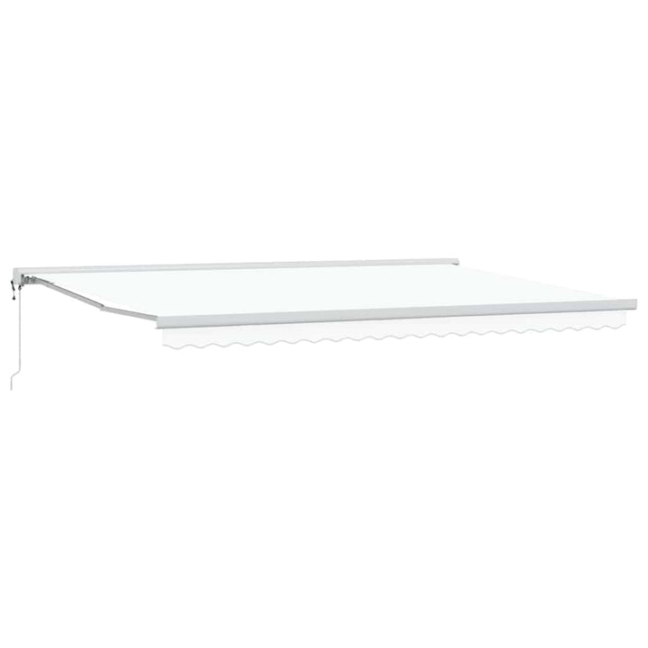 Udtrækkelig markise Hvid 500 x 300 x 165 cm Stof og Metal