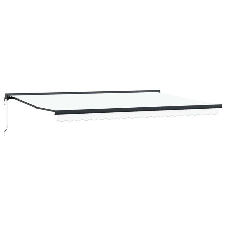 Udtrækkelig markise Hvid 500 x 300 x 165 cm Stof og Metal