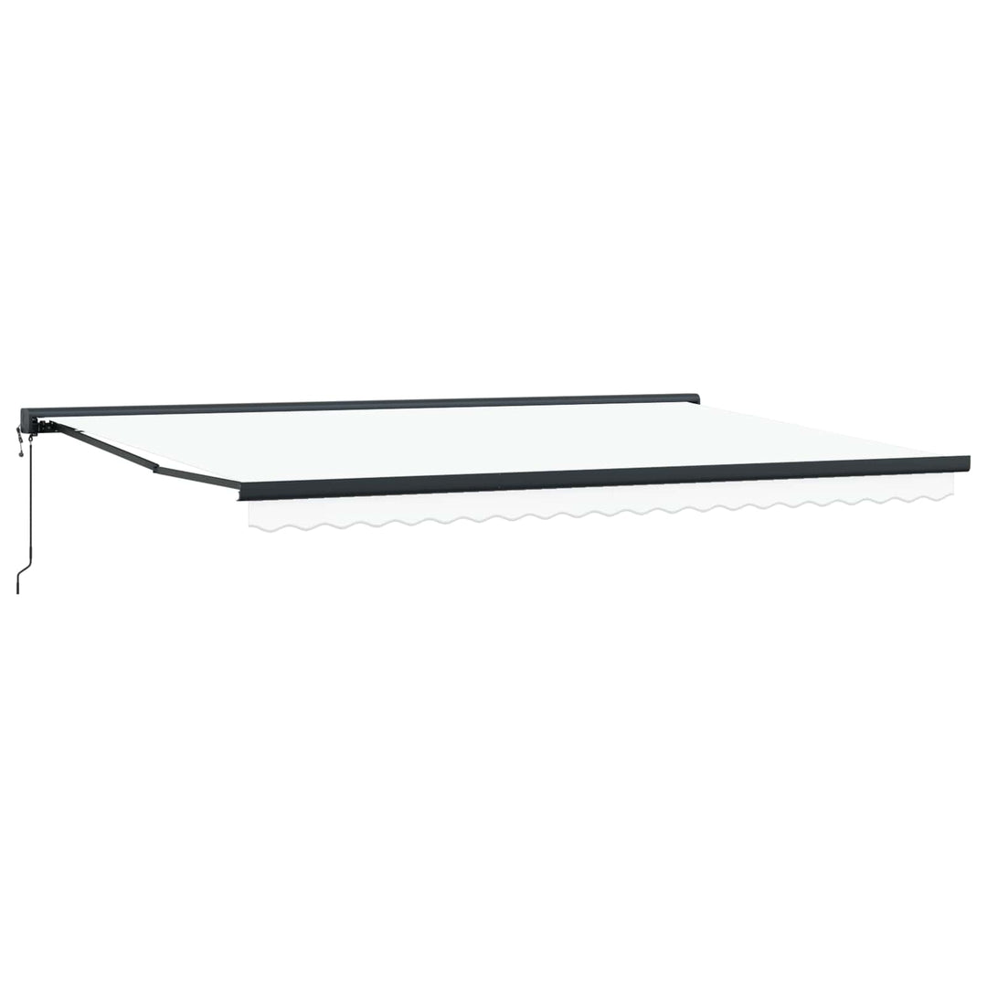 Udtrækkelig markise Hvid 500 x 300 x 165 cm Stof og Metal