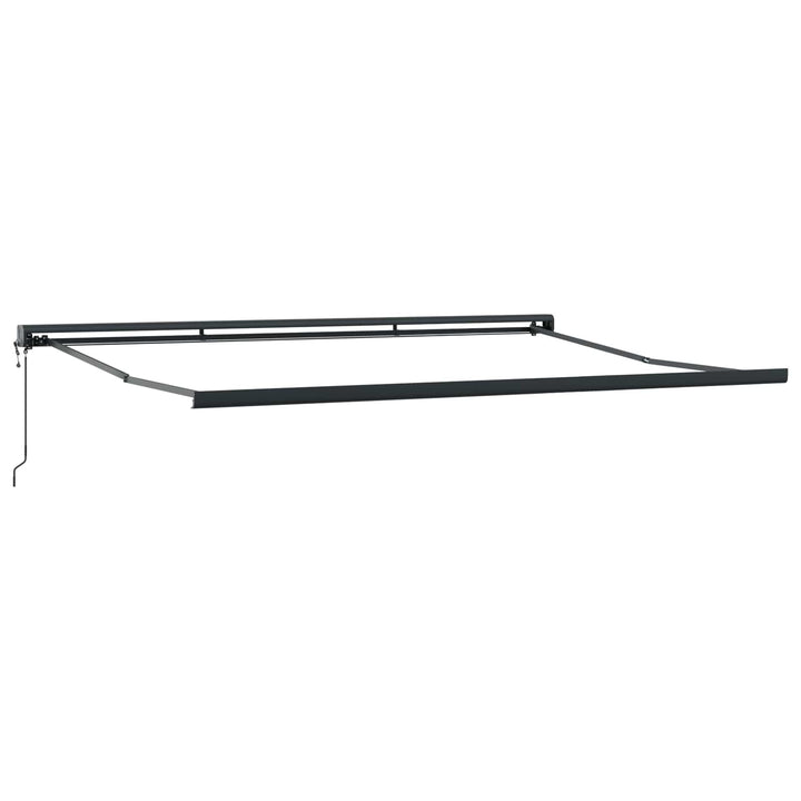 Udtrækkelig markise Hvid 500 x 300 x 165 cm Stof og Metal