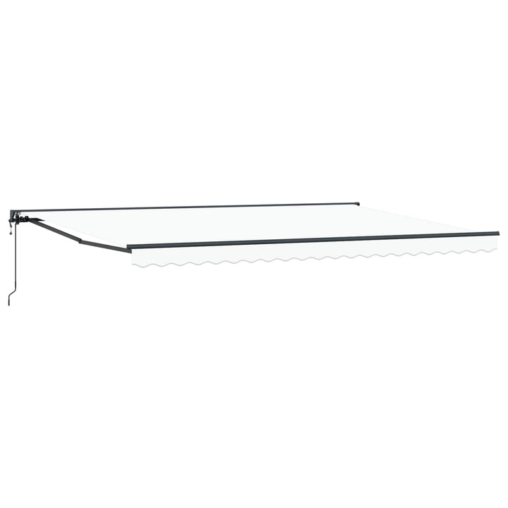 Markiseramme Hvid 500 × 300 cm Polyester med PU belægning