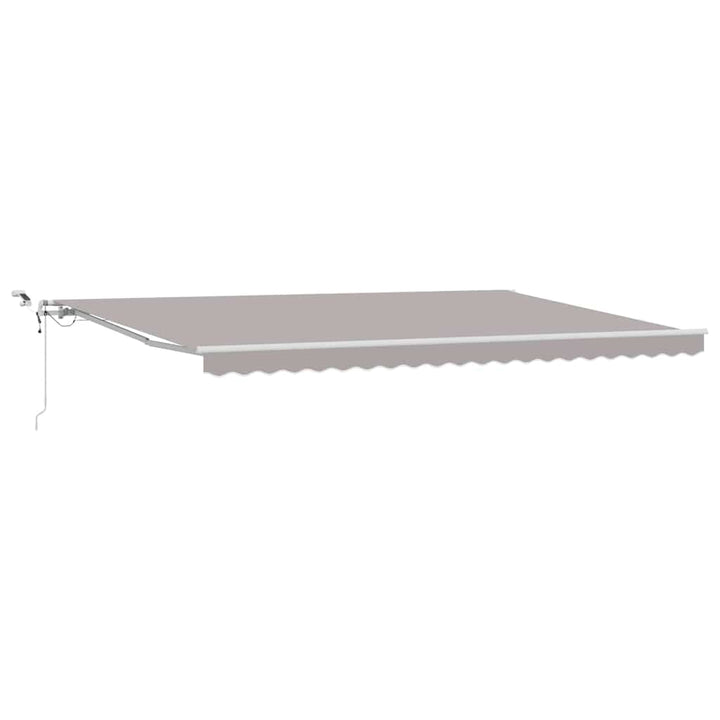 Udtrækkelig markise Lysegrå 500 × 300 cm Polyester