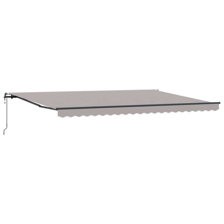 Udtrækkelig markise Lysegrå 500 × 300 cm Stof og aluminium