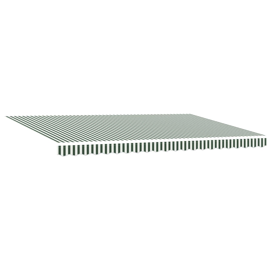 Udtrækkelig markise Grøn og Hvid 500 × 300 cm