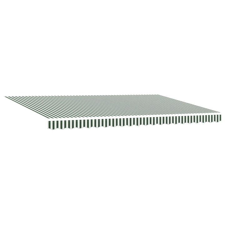 Udtrækkelig markise Grøn og Hvid 500 × 300 cm