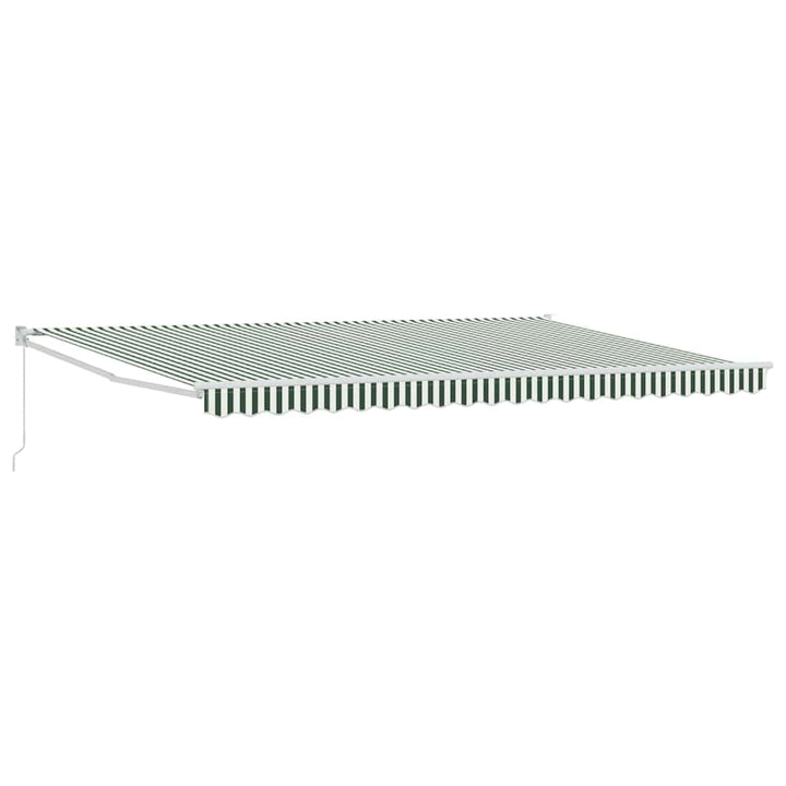 Udtrækkelig markise Grøn og Hvid 500 × 300 cm